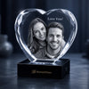 RememPaws Faceted Heart Crystal Memorial Keepsake