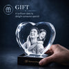 RememPaws Faceted Heart Crystal Memorial Keepsake